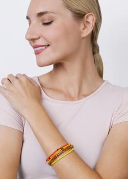 Gelb/Orange - Petit Glamour d'Afrique - Armband von Konplott